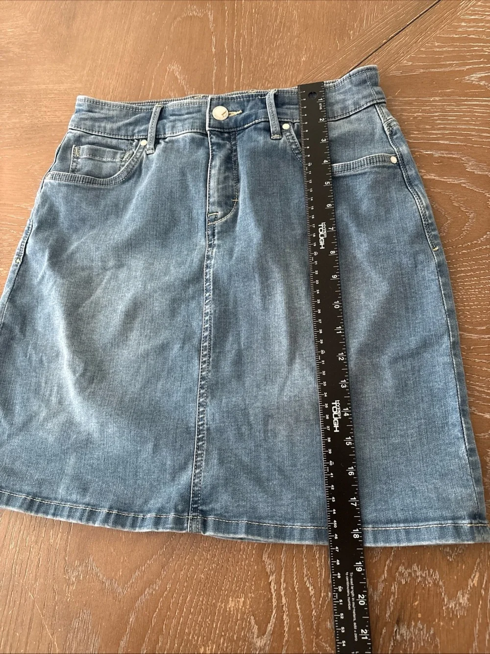 Tommy Bahama Short Skirt Boracay Indigo Jean Sz 6 (28W) Medium Ocean Wash